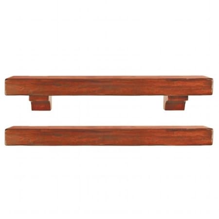 Pearl Mantels Corp Pearl Mantels 412-72-50 Shenandoah Pine 72 Inch Fireplace Mantel Shelf Rustic Finish 412-72-50